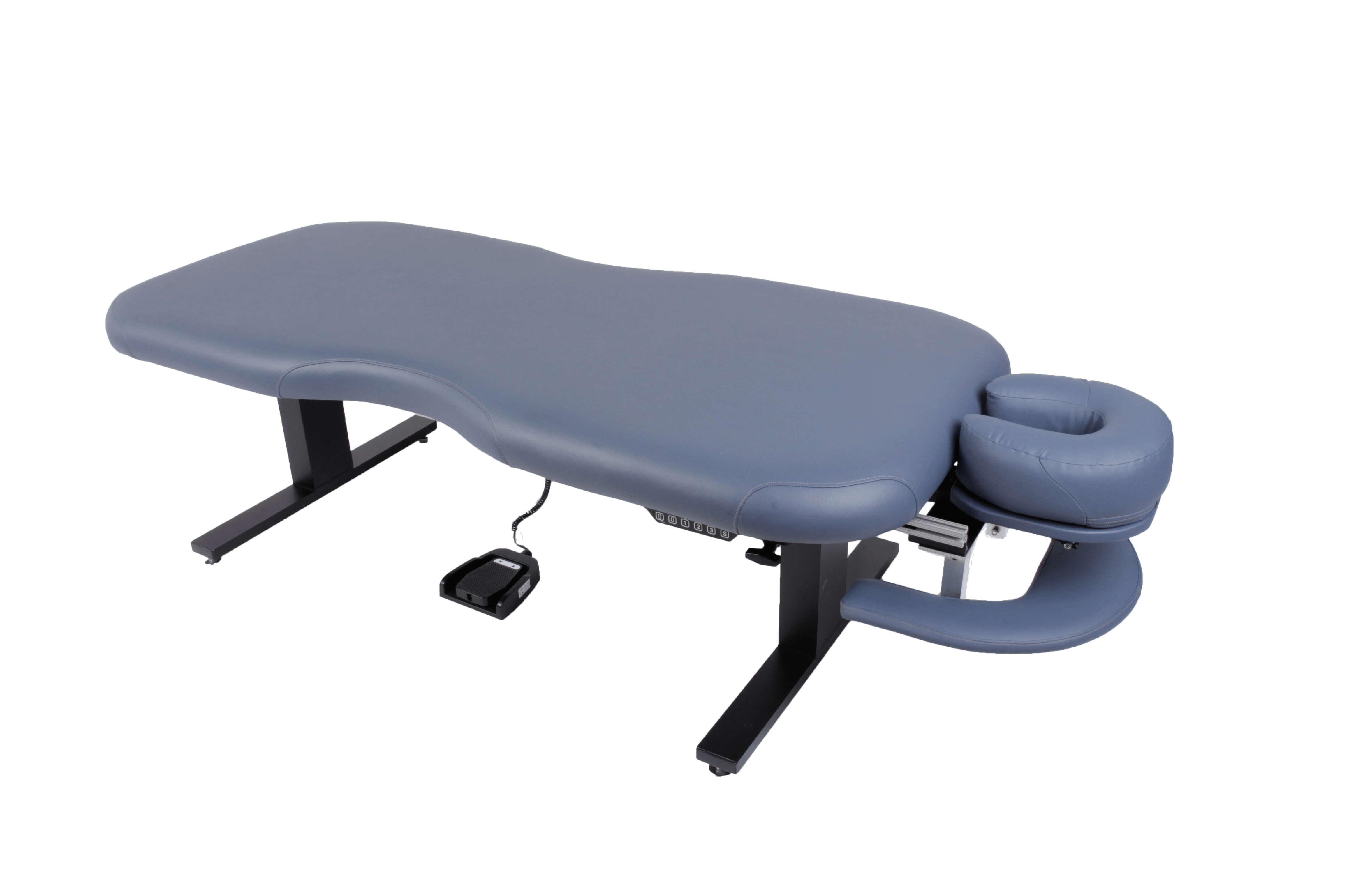 Blue Lifetimer International LT-eMT Massage programmable elevation treatment ergonomic table with foot pedal