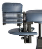 blue flexion/ extension headpiece for elevation chiropractic and massage tables