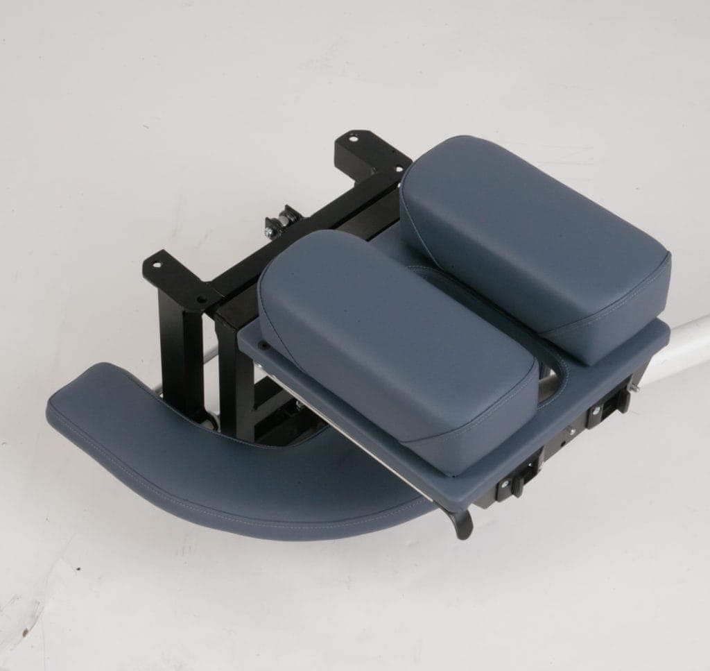 blue quick touch elevation headpiece for chiropractic and massage tables with face cushions