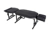 Load image into Gallery viewer, Black Lifetimer International LT-CAT carbon fiber and aluminum portable chiropactic adjustment and massage table with foot rest extension