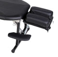 Black carbon fiber Lifetimer International Table option accessory ergonomic pivoting arm rests for portable chiropractic, massage and physical therapy table LT-CAT