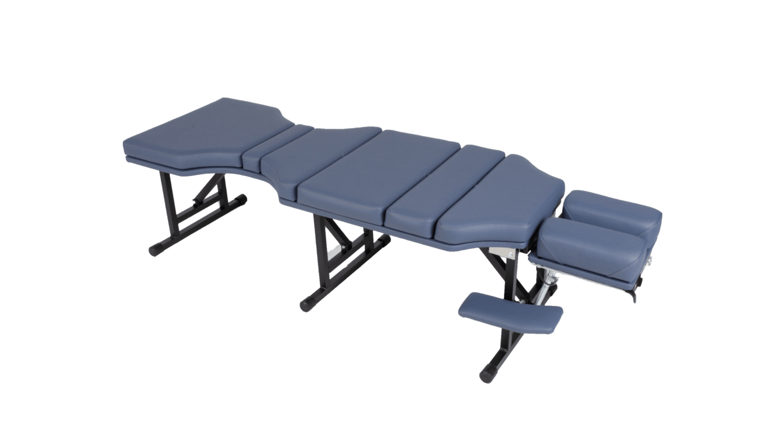 Lifetimer International LT-2002 Stationary Chiropractic, massage and physical therapy table ergonomic fixed leg height pivoting arm rests in blue